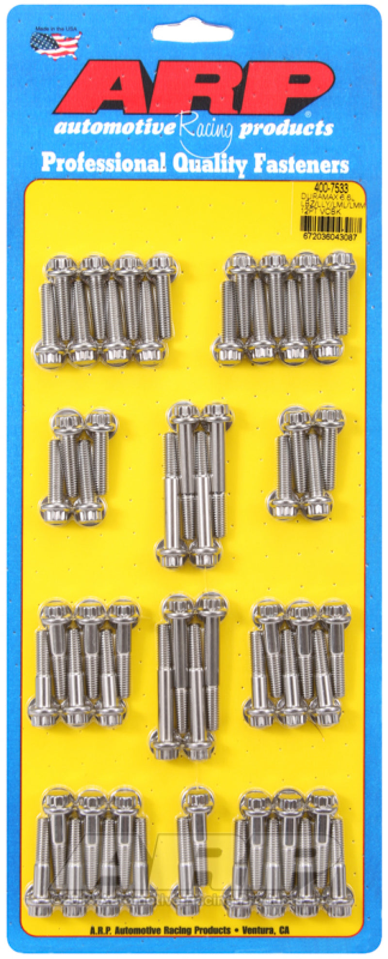ARP Duramax 6.6L LBZ/LLY/LML/LMM 12pt Valve Cover Bolt Kit 400-7533 Photo - Primary