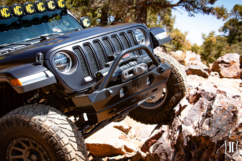 ICON 2018+ Jeep Wrangler JL / 2020+ Jeep Wrangler JT Pro Series Front Bumper w/Bar/Tabs 25164 25164 Photo - lifestyle view