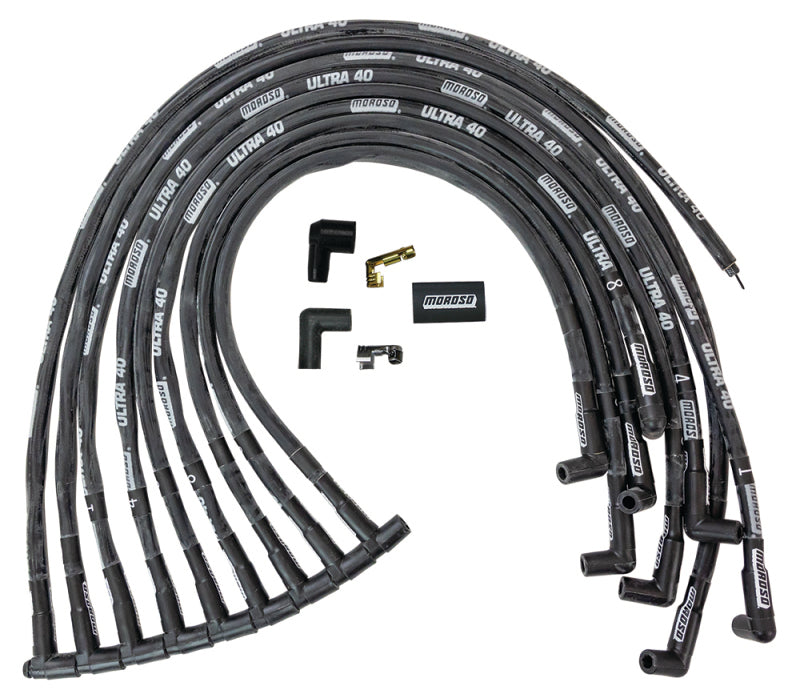 Moroso Ultra 40 Custom Fit Wire Set Black Wire, Sleeved, BBC 73820 User 1
