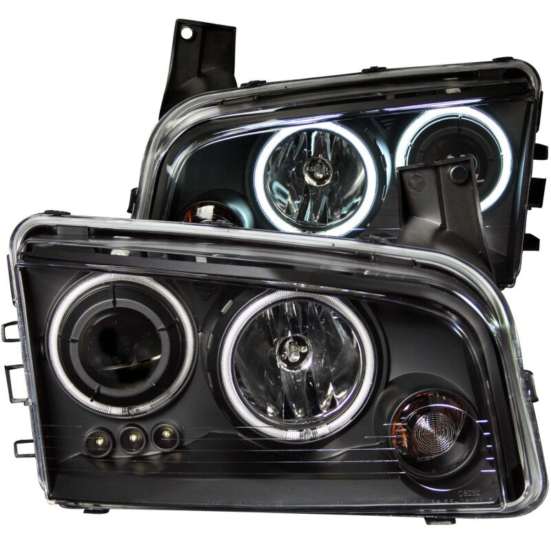 Anzo 2006-2010 Dodge Charger Projector Headlights w/ Halo Chrome (CCFL) 121218 Photo - Primary