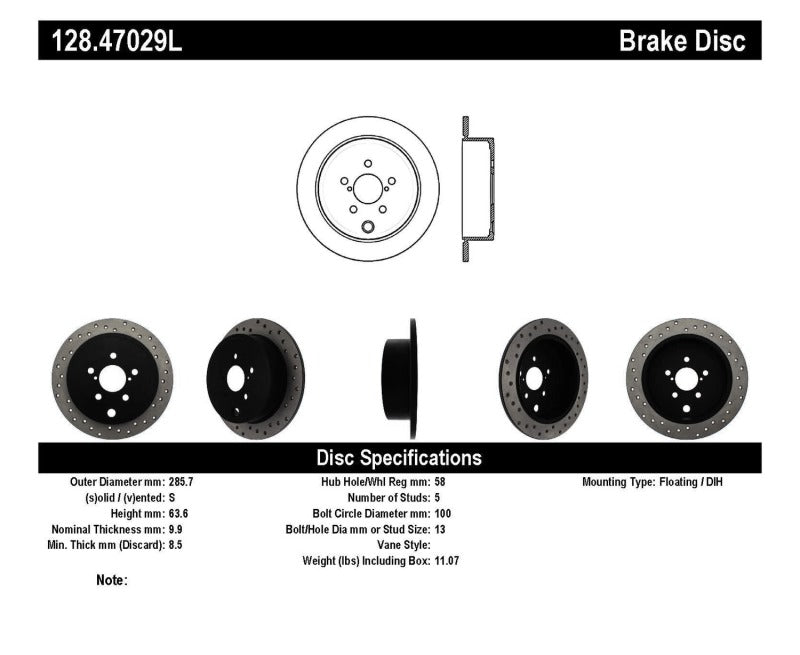 StopTech Disc Brake Rotor 128.47029L 128.47029L User 3