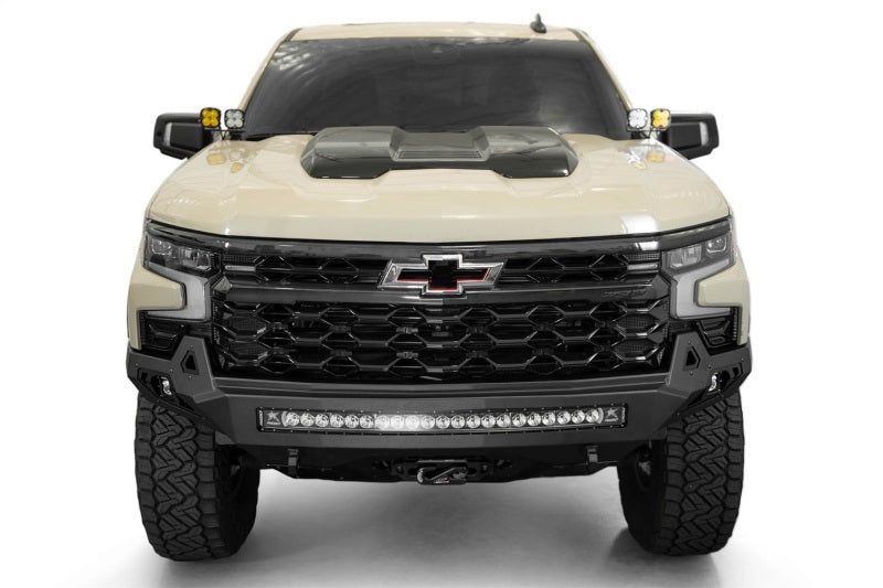 Addictive Desert Designs 2022+ Chevy Silverado 1500 ZR2 Stealth Fighter Front Bumper F120083030103 F120083030103 Photo - Mounted