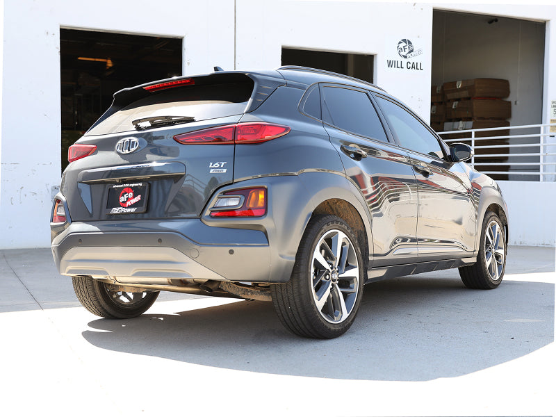 aFe Takeda 2-1/2in 304 SS Axle-Back Exhaust 18-21 Hyundai Kona L4 1.6L (t) 49-37017 49-37017 Photo - Mounted