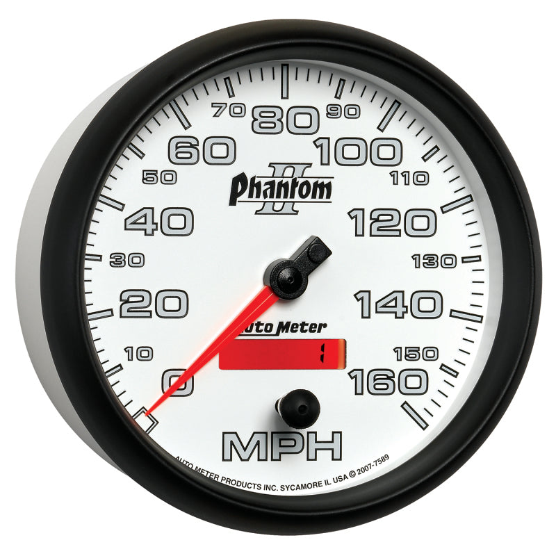 Autometer Gauge, Speedometer, 5", 160mph, Elec. Programmable, Phantom II 7589 User 5