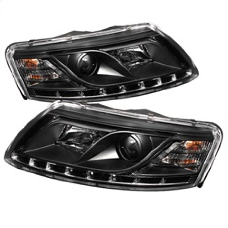 Spyder Audi A6 05-07 Projector Headlights Halogen Model Only - DRL Black PRO-YD-ADA605-DRL-BK 5029416 5029416 Photo - Primary