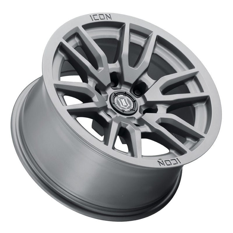 ICON Vector 6 17x8.5 6x5.5 0mm Offset 4.75in BS 106.1mm Bore Titanium Wheel 2417858347TT 2417858347TT Photo - Unmounted