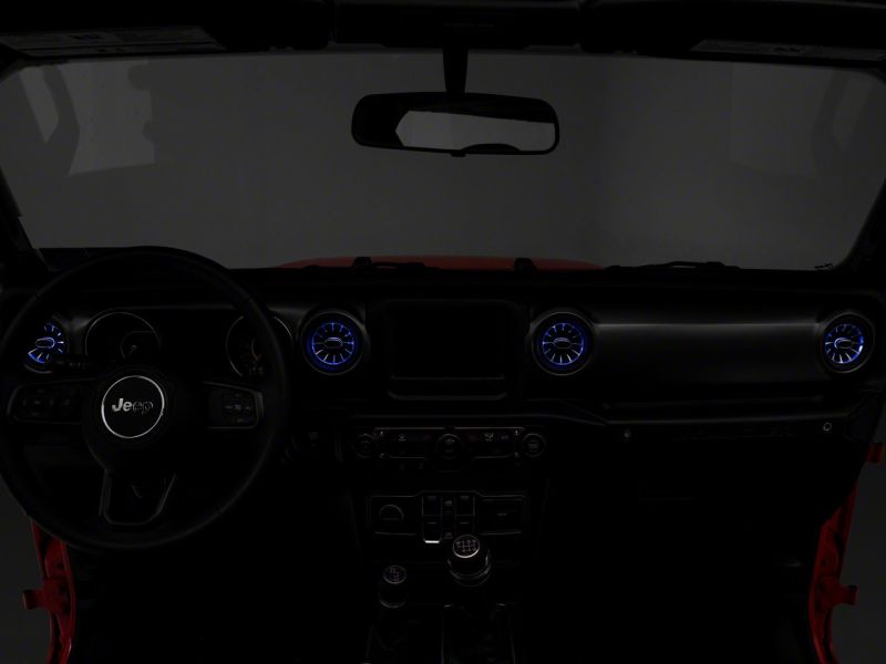 Raxiom 18-23 Jeep Wrangler JL LED Ambient Vent Lighting Kit J139323-JL J139323-JL Photo - Close Up