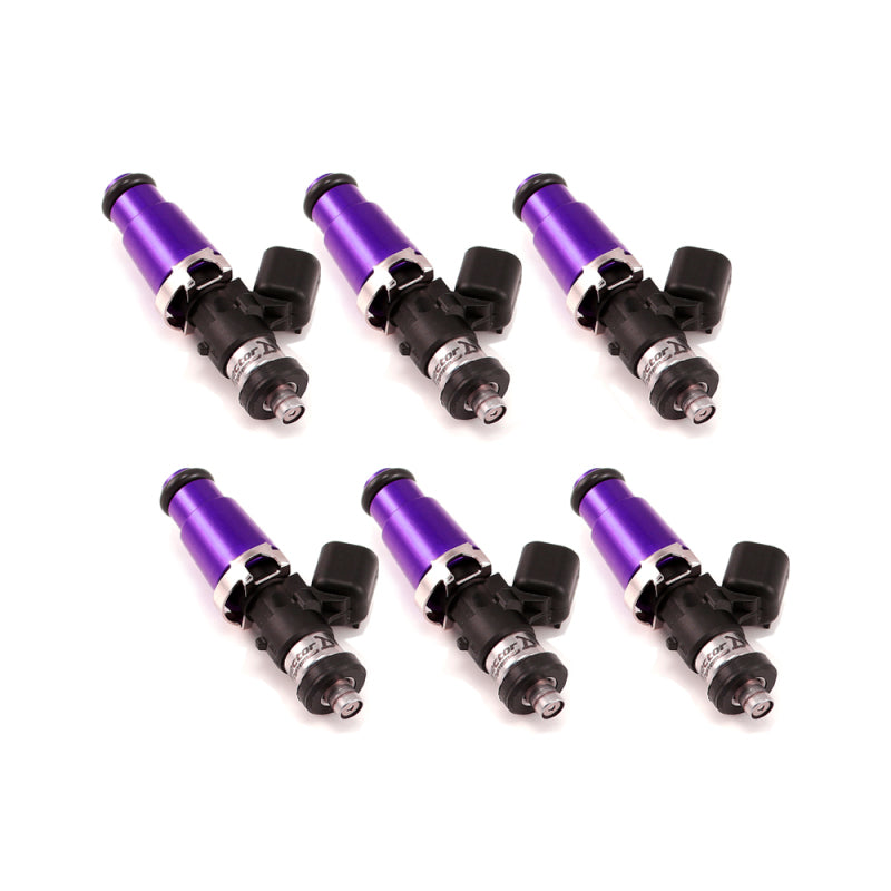 Injector Dynamics ID1050x, for R32, R33, R34 / RB26. 14mm (purple) adaptor tops. Denso l 1050.60.14.D.6 Photo - Primary