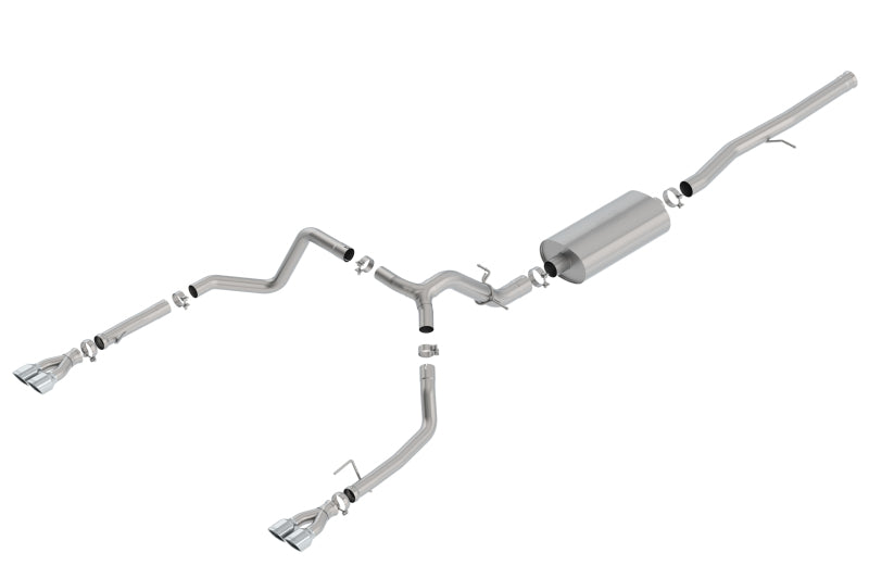 Borla 19 Chevrolet Silverado/GMC Sierra 1500 6.2L SS Touring Catback Exhaust - Square Chrome Tips 140782 140782 Photo - Primary