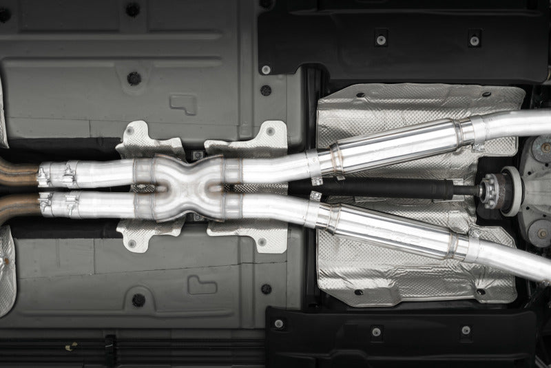 MBRP 17-Up Dodge Challenger 5.7L/6.2L/6.4L Carbon Fiber Quad Tip T304 Catback Exhaust S71133CF S71133CF Photo - Mounted