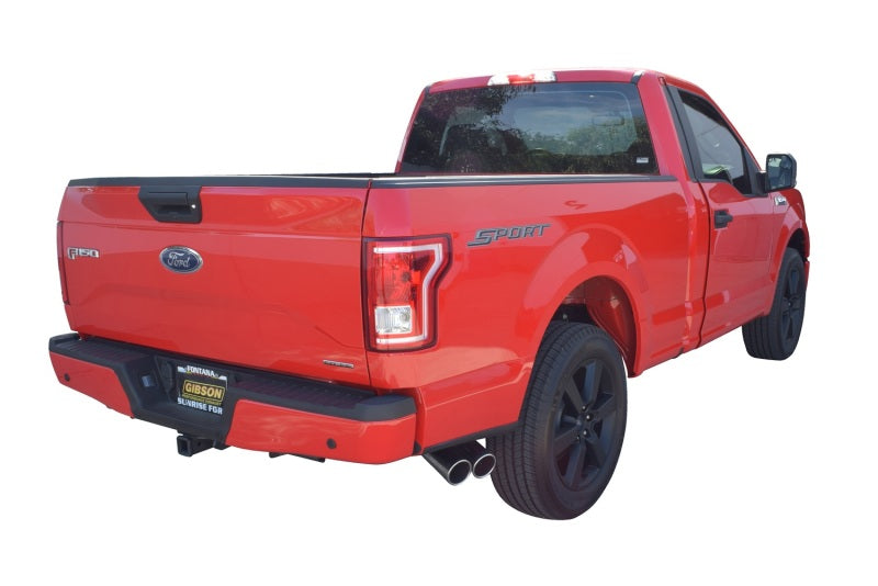 Gibson 15-19 Ford F-150 XL 5.0L 3in/2.5in Cat-Back Dual Sport Exhaust - Stainless 69223 69223 Photo - Mounted