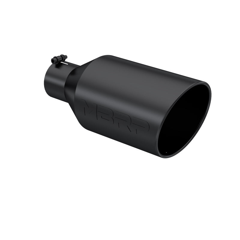 MBRP Universal Tip 8in O.D. Rolled End 4in inlet 18in length Black T5128BLK Photo - Primary