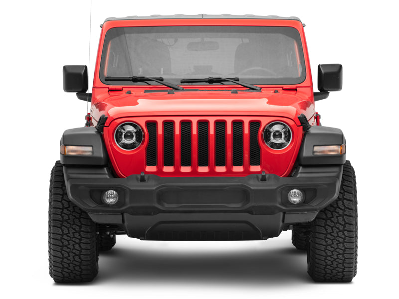 Raxiom 18-22 Jeep Wrangler JL/ JT 9-Inch LED Headlights w/ DRL and Halo- Black Housing (Clear Lens) J137646 J137646 Photo - Close Up