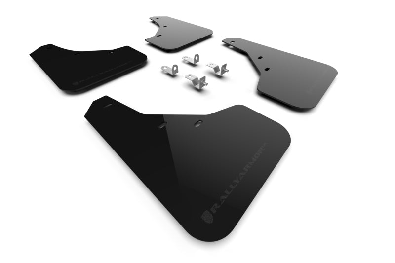 Rally Armor 23-24 Kia Sportage Black UR Mud Flap w/ Metallic Black Logo MF81-UR-BLK-MBK MF81-UR-BLK-MBK Photo - Primary