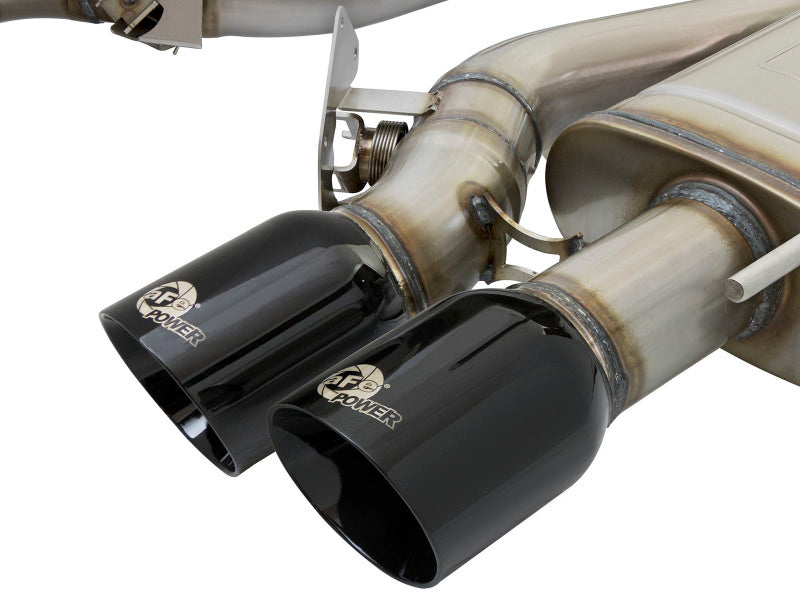 aFe MACH Force-Xp 3in 304 Stainless Steel Cat-Back Exhaust System w/Black 49-34078-B Photo - Unmounted