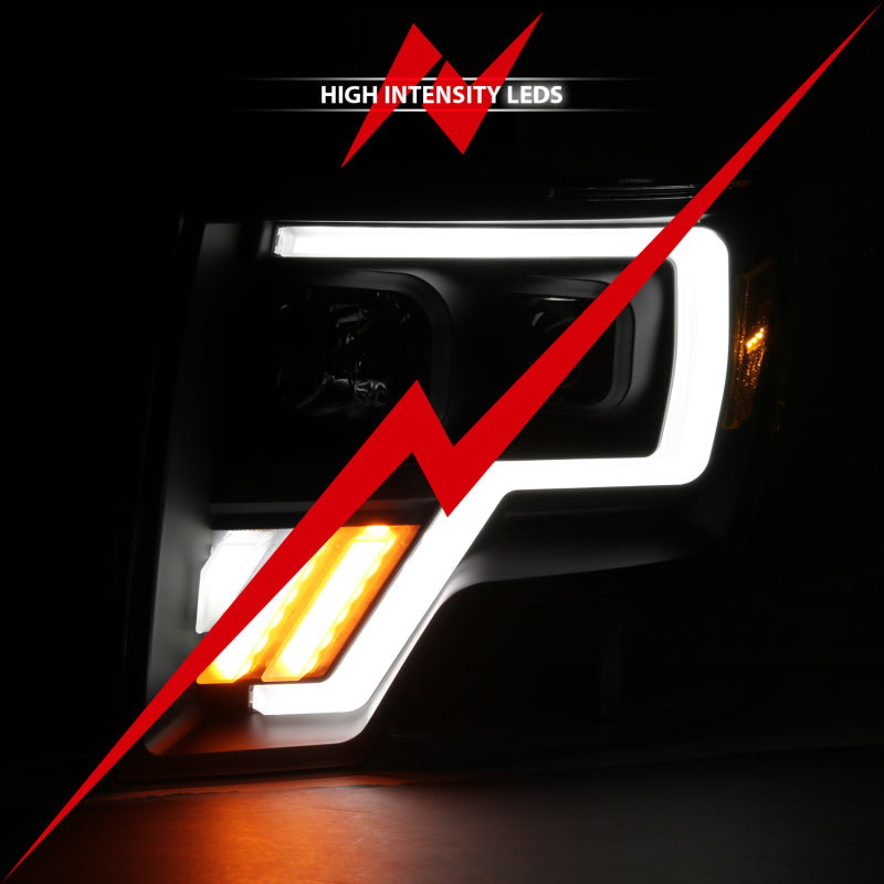 ANZO 2009-2013 Ford F-150 Projector Light Bar G4 Switchback H.L.Black Amber 111469 111469 Photo - Unmounted