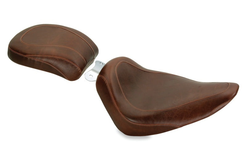 Mustang Motorcycle Mustang 00-15 Harley Softail Standard Rear Tire Wide Tripper Solo Seat - Distressed Brown 76814 76814 Photo - Primary