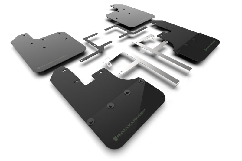 Rally Armor 19-22 Jeep Gladiator Black Mud Flap w/ Army Green Logo MF84-BLK-AGN MF84-BLK-AGN Photo - Primary