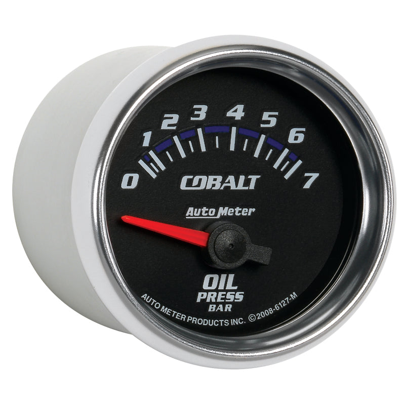 Autometer Cobalt 52mm 0-7 BAR Short Sweep Electric Oil Pressure Gauge 6127-M 6127-M User 6