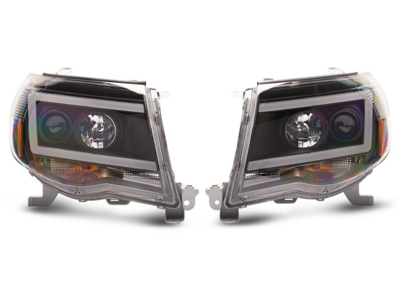 Raxiom 05-11 Toyota Tacoma Axial Series LED DRL Projector Headlights- Blk Housing (Clear Lens) TT11236 TT11236 Photo - Close Up