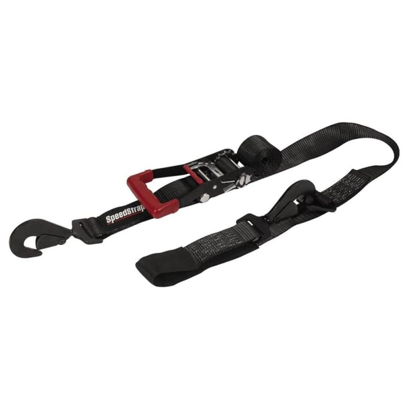 SpeedStrap 2In x 8Ft Ratchet Tie Down w/ Flat Snap Hooks & Axle Strap Combo, Made in the USA 28001-US 28001-US User 1