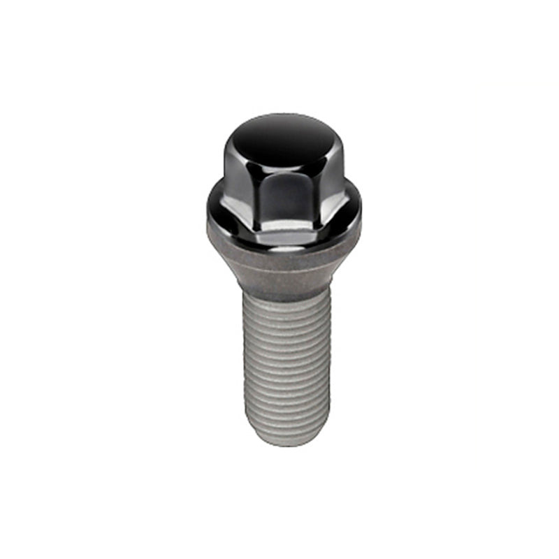 McGard Hex Lug Bolt (Cone Seat) M12X1.25 / 17mm Hex / 22.0mm Shank Length (Box of 50) - Black 69732BK 69732BK Photo - Primary