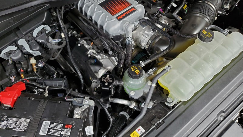 J&L 23-25 Ford F-150 Raptor R Oil Separator 3.0 Passenger Side - Black Anodized 3097P-B 3097P-B Photo - Mounted