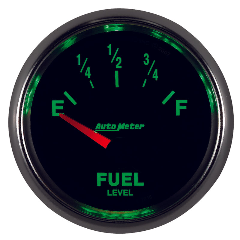 AutoMeter Gauge Fuel Level 2-1/16in. 240 Ohm(e) to 33 Ohm(f) Elec Gs 3816 3816 User 4