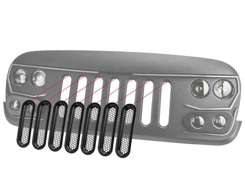 ORACLE Lighting Oracle Vertical Mesh Inserts for Vector Grille (JK Model Only) 5840-504 5840-504 User 2