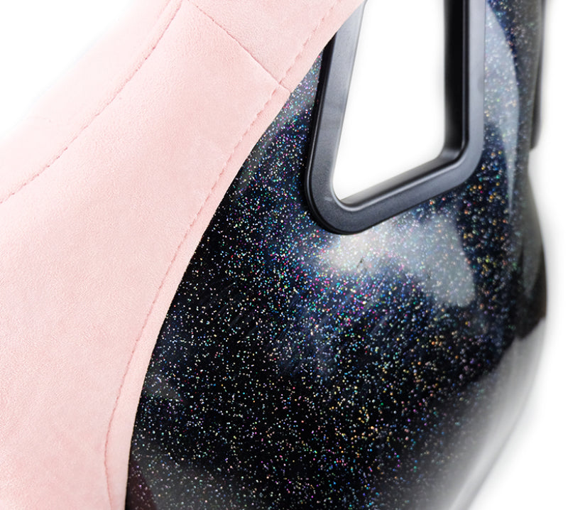 NRG FRP Bucket Seat Prisma Edition w/ Pearlized Back and Pink Alcantara (Medium) FRP-303PK-PRISMA FRP-303PK-PRISMA Photo - Primary