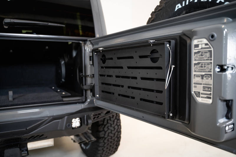 DV8 Jeep JL Tailgate Mounted Table (Trail Table) - Black TTJL-01 TTJL-01 Photo - Mounted