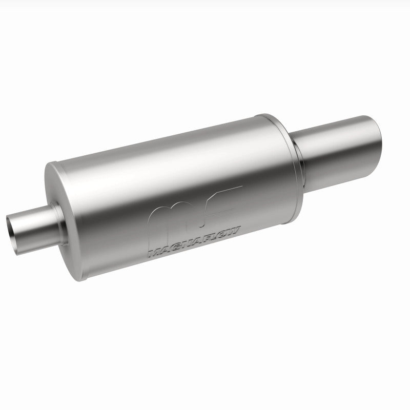 MagnaFlow 7" Round Center/Center Performance Muffler With Tip 14826 360 Degree Image Set