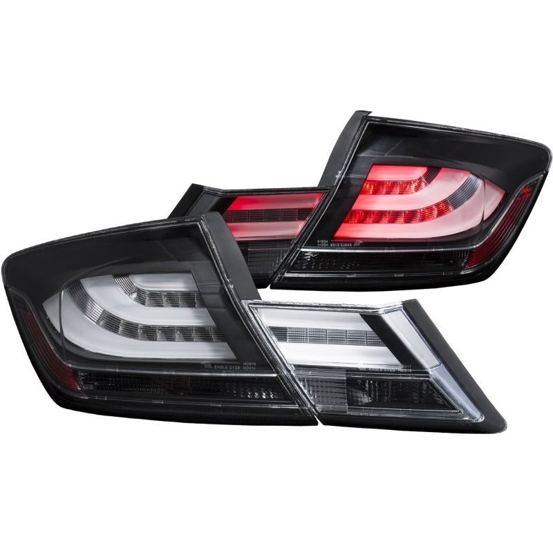 Anzo 2013-2015 Honda Civic LED Taillights Black 321323 Photo - Primary