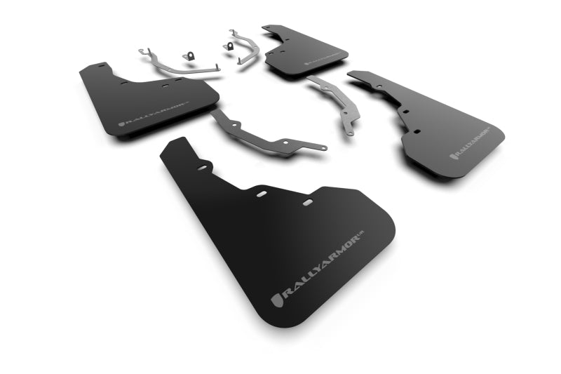 Rally Armor 2022 Hyundai Santa Cruz Black Mud Flap w/ Grey Logo MF78-UR-BLK-GRY MF78-UR-BLK-GRY Photo - Primary