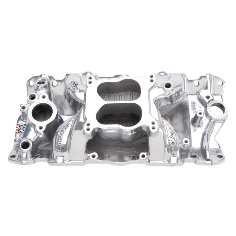 Edelbrock Sbc Perf Air Gap Manifold Polished 26011 Photo - Primary