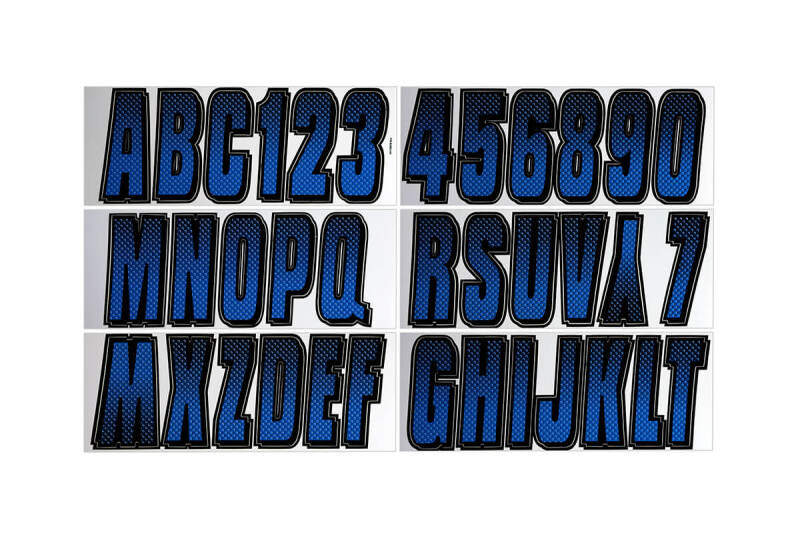 Hardline Boat Lettering Registration Kit 3 in. - 300 Blue/Black BLBKG300 BLBKG300 Photo - Primary