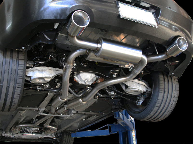 aFe Takeda 2-1/2in 304SS Cat-Back Exhaust Infiniti G37 08-13/Q60 14-15 V6-3.7 w/ Polished Tips 49-36103-P 49-36103-P Photo - Mounted