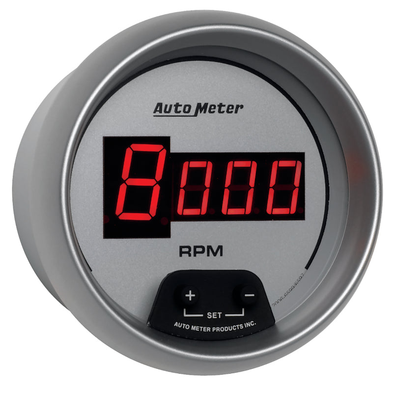 AutoMeter Gauge Tach 3-3/8in. 10K RPM In-Dash Digital Silver Dial W/ Red Led 6597 6597 User 3
