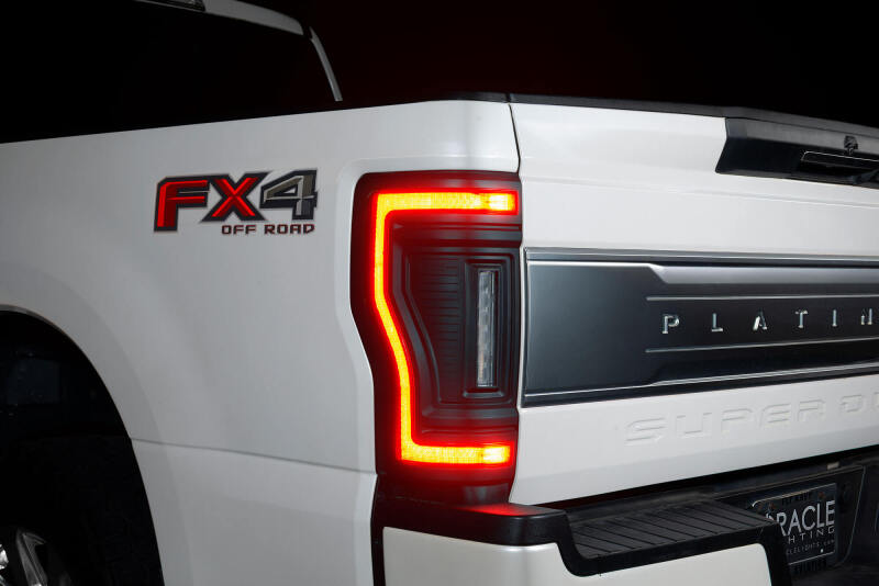 ORACLE Lighting 17-22 Ford F-250/350 (Black Series) Flush Mount LED Tail Lights 5896-504-T 5896-504-T Photo - lifestyle view