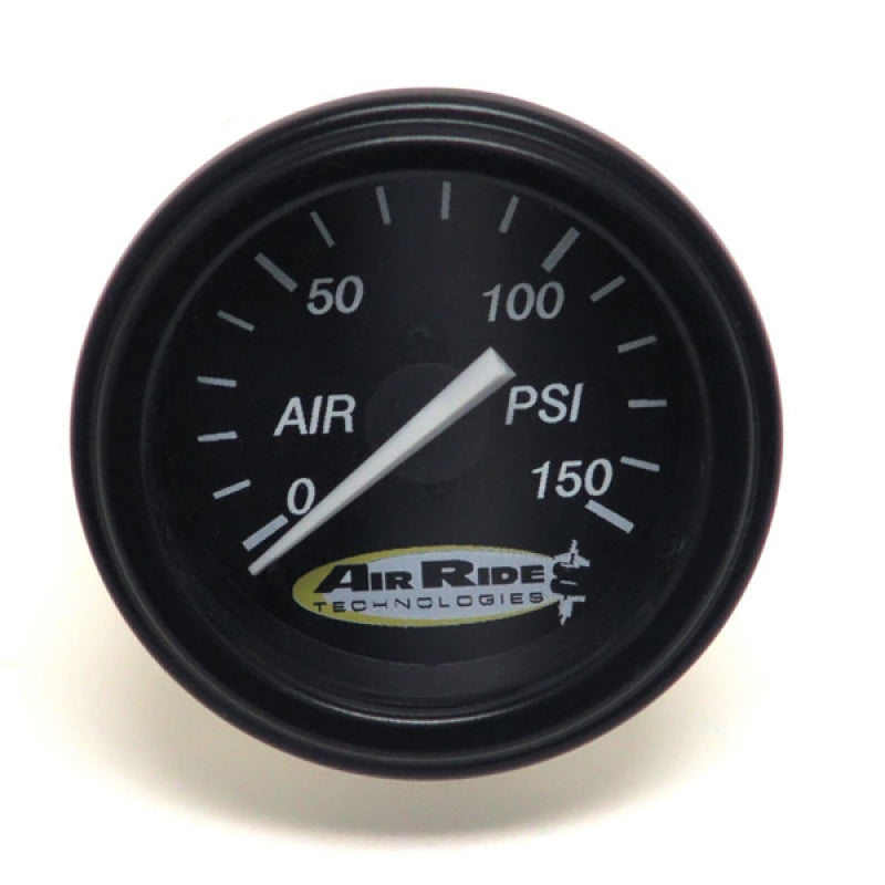Ridetech Air Pressure Gauge Single Needle Black Face 150psi w/ Fittings 31960006 31960006 Photo - Primary