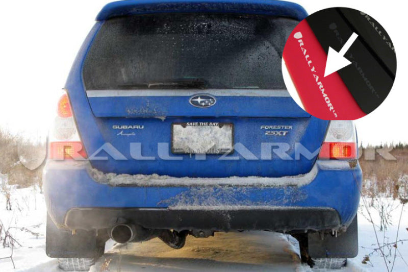 Rally Armor 2003-2008 Subaru Forester UR Red Mud Flap w/ White Logo MF5-UR-RD/WH User 1