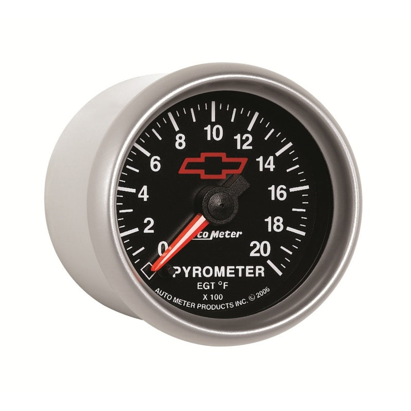 AutoMeter Gauge Pyrometer (Egt) 2-1/16in. 2000 Deg. F Stepper Motor Chevy Red Bowtie Black 3645-00406 3645-00406 User 4