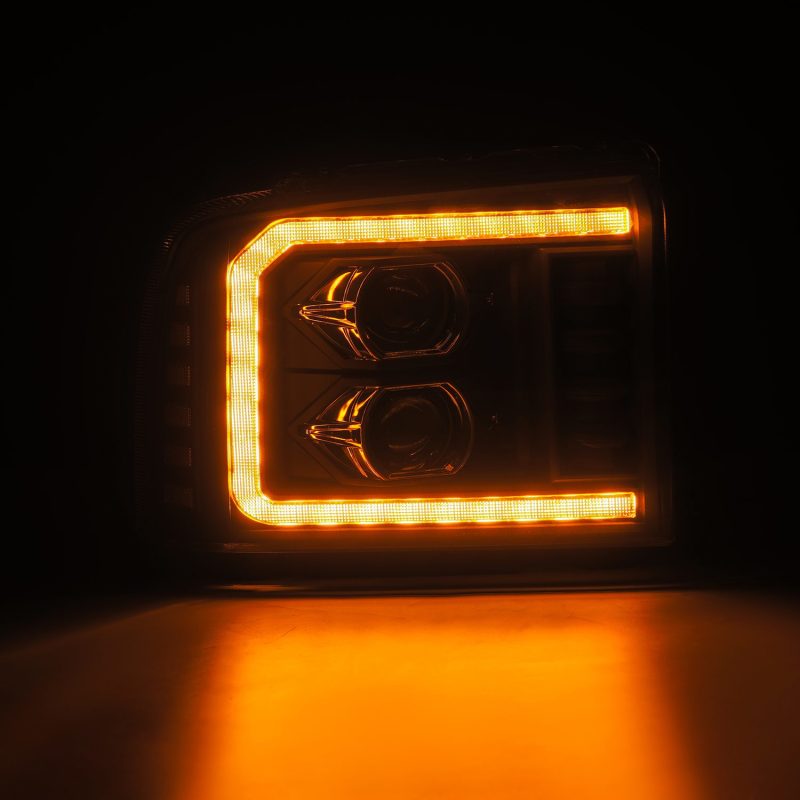 AlphaRex 05-07 Ford F250/350/450/550 Super Duty LUXX LED Proj HL Blk w/Actv Light & Seq Sig + SB DRL 880317 880317 User 3