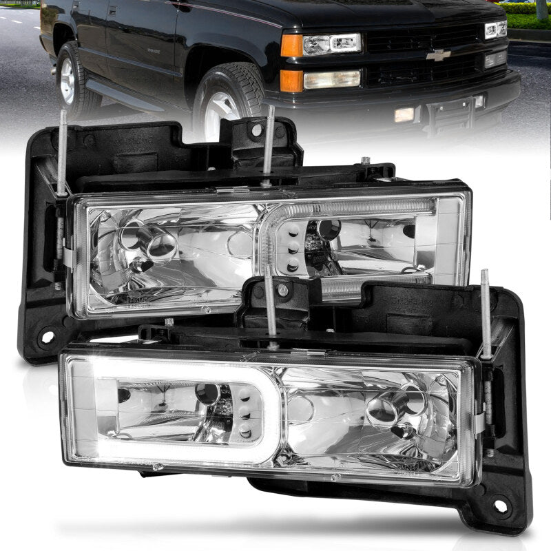 ANZO 1999-2000 Cadillac Escalade Crystal Headlights 111499 111499 Photo - Primary