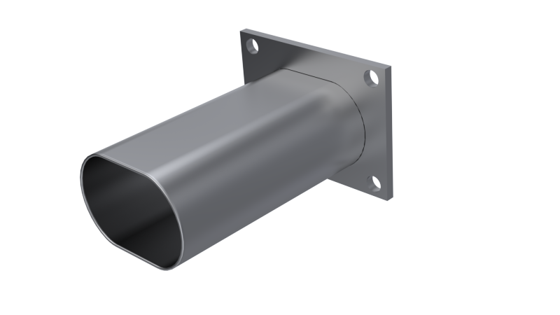 QTP 3in Weld-On QTEC Low Profile Conncetion Oval Tube Kit 10338 10338 Photo - Primary