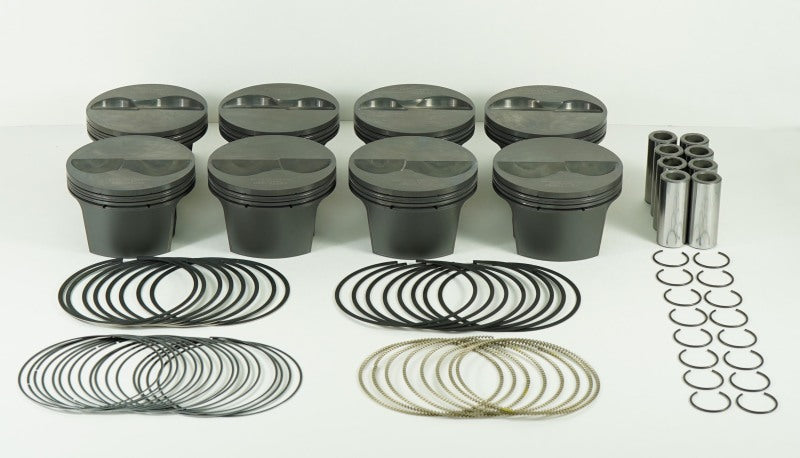 Mahle MS Piston Set SBC 358ci 4.030in Bore 3.5in Stroke 5.7in Rod .927 Pin -8cc 12.0 CR Set of 8 197724930 197724930 Photo - Primary