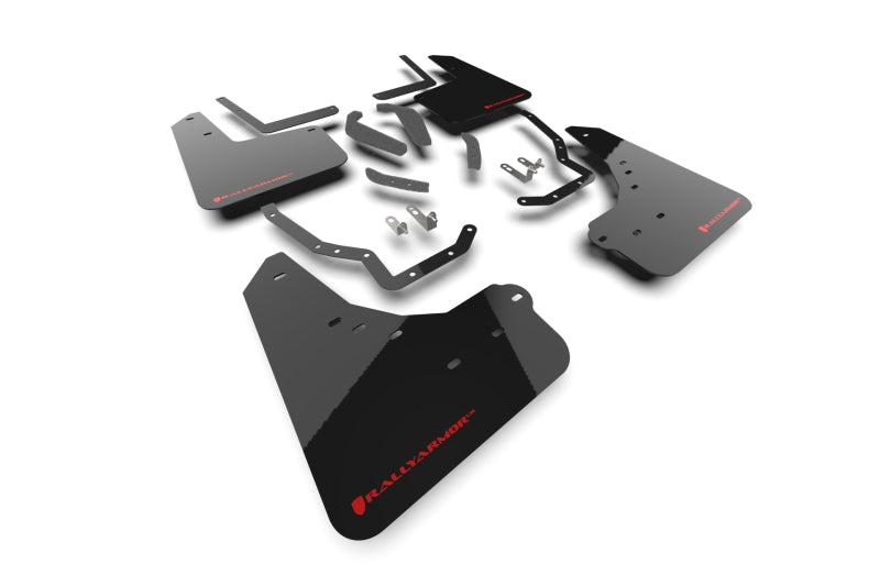 Rally Armor RAL UR Blk Flap/Rd Logo Body Armor & Protection Mud Flaps main image