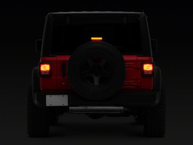 Raxiom 18-23 Jeep Wrangler JL Axial Series Hyper Flash LED Third Brake Light- Red J140395-JL J140395-JL Photo - Close Up