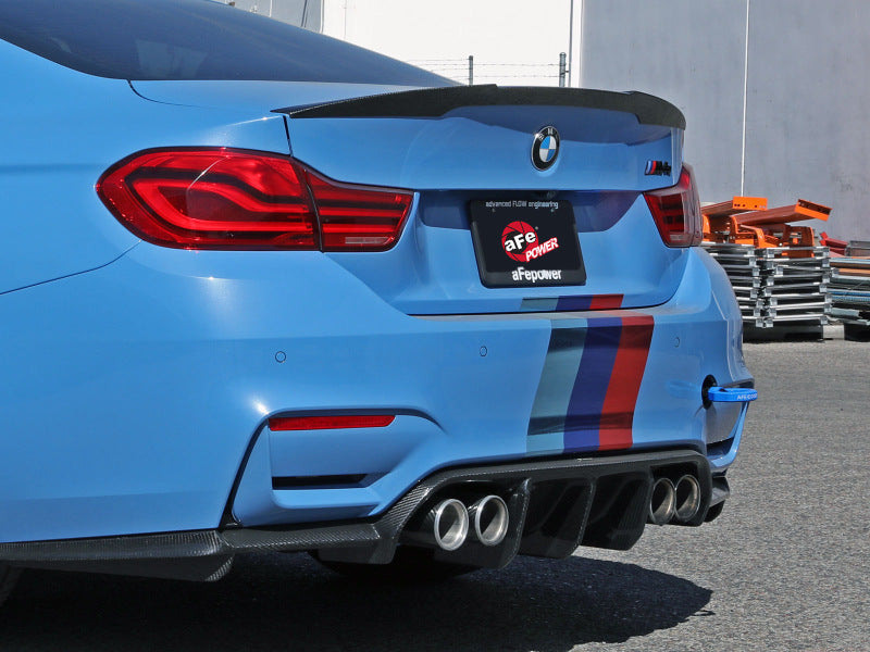 aFe Control Rear Tow Hook Blue BMW F-Chassis 2/3/4/M 450-502002-L 450-502002-L Photo - Mounted