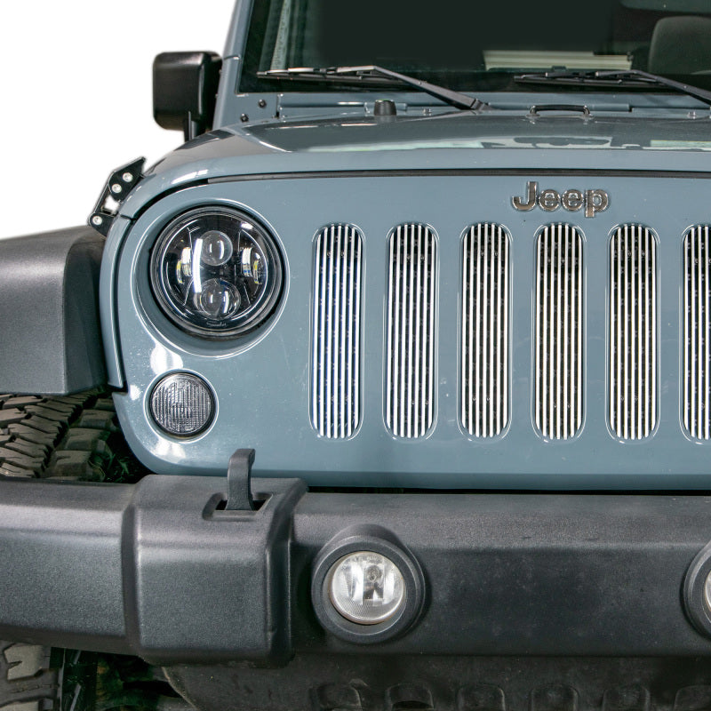 DV8 Offroad 2007-2018 Jeep JK Polished Grille Inserts D-JP-190008-POLSH D-JP-190008-POLSH Photo - Mounted